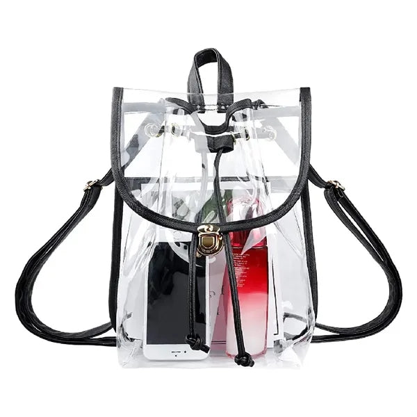 Clear Backpack Gym Drawstring Bag