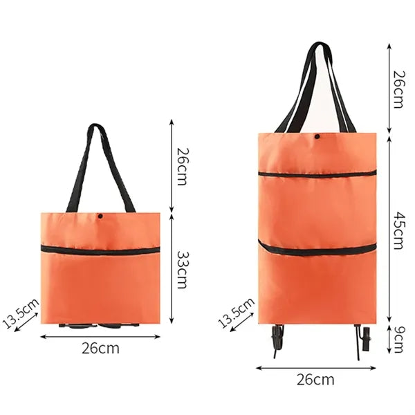 Foldable Shopping Bag With Wheels