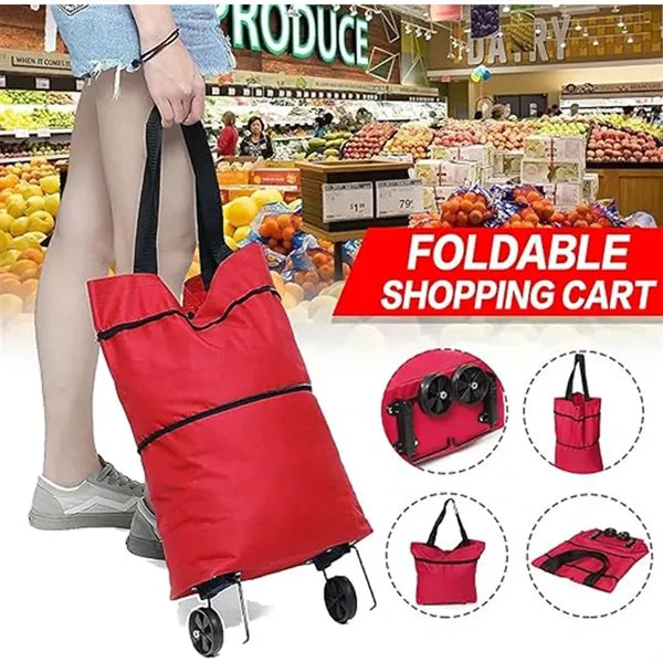 Foldable Shopping Bag With Wheels