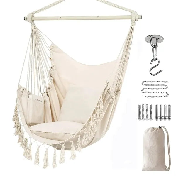 Portable Hanging Rope Hammock Chair