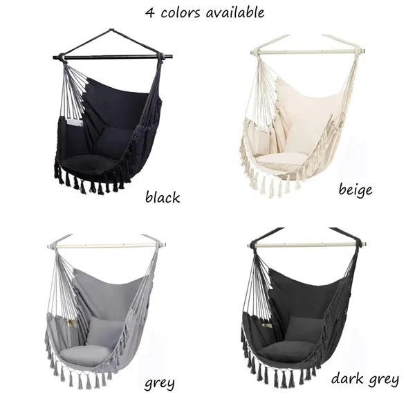 Portable Hanging Rope Hammock Chair