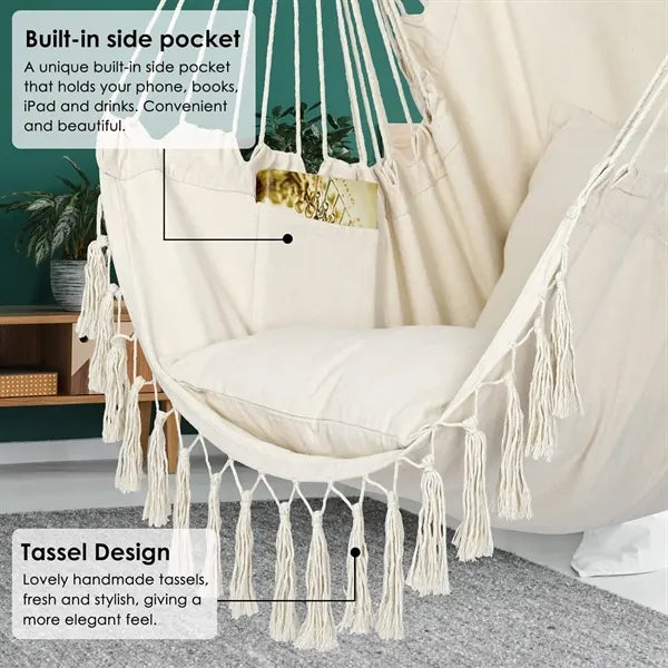 Portable Hanging Rope Hammock Chair