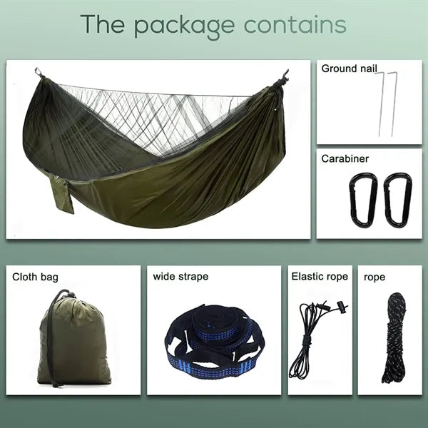 114x55inch Portable Hammock with Mosquito Net