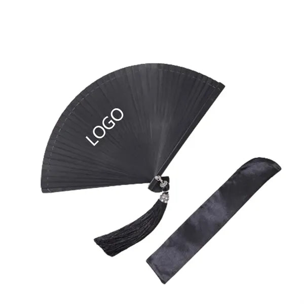 Bamboo Folding Hand Fan Chinese/Japanese Vintage Design