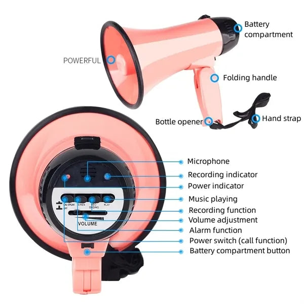 25W Foldable Megaphone