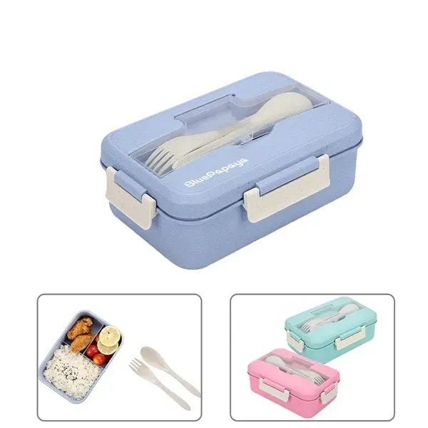 Bento Lunch Box With Spoon & Fork