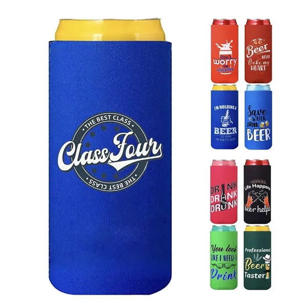 Collapsible Econo 12 OZ Slim Foam Can Cooler
