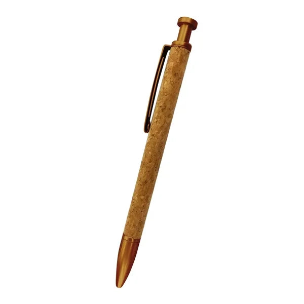 Geneva Geoffrey Golden Leatherette Cork Pen
