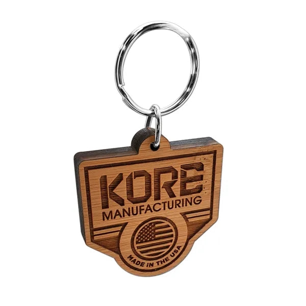 Laser Etched Bamboo Keychain