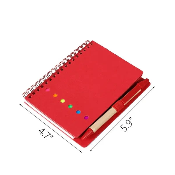 Spriral Notebook W/ Pen & Sticky Notes