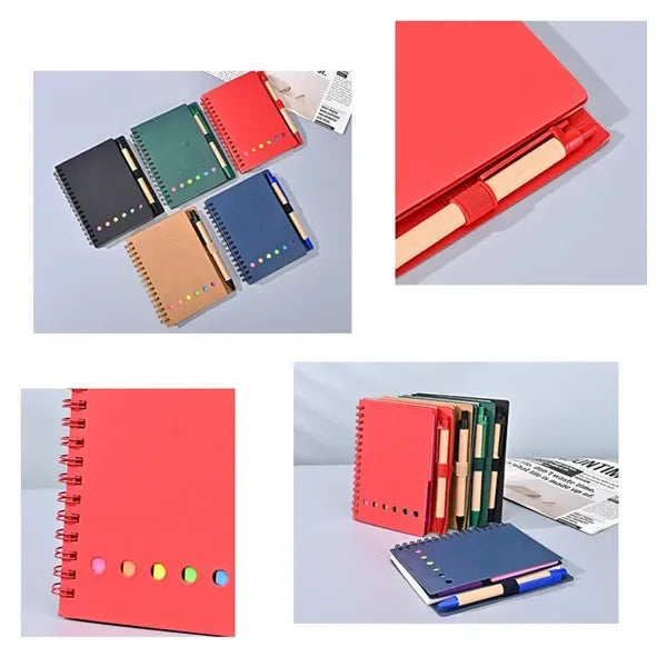 Spriral Notebook W/ Pen & Sticky Notes