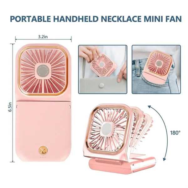 USB Rechargeable Handheld Portable Neck Fan