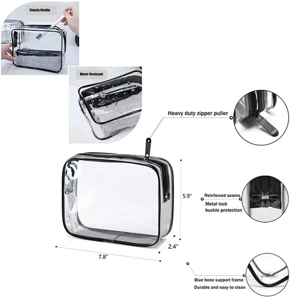 Transparent PVC Toiltry Makeup Cosmetic Bag