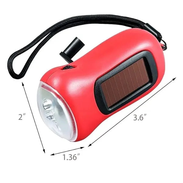 Hand Mini Cranklight Solar Power Led Flashlight