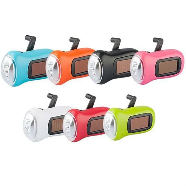 Hand Mini Cranklight Solar Power Led Flashlight