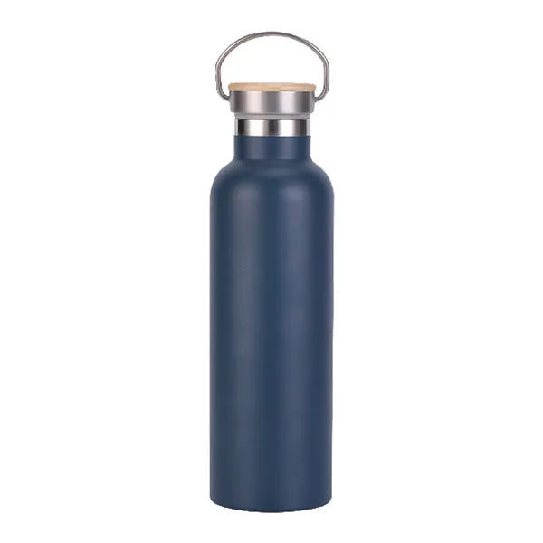 20oz Stainless Steel Insulated Water Bottle W/Bamboo Lids