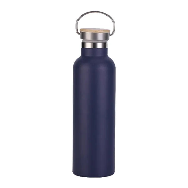20oz Stainless Steel Insulated Water Bottle W/Bamboo Lids