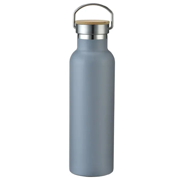 20oz Stainless Steel Insulated Water Bottle W/Bamboo Lids