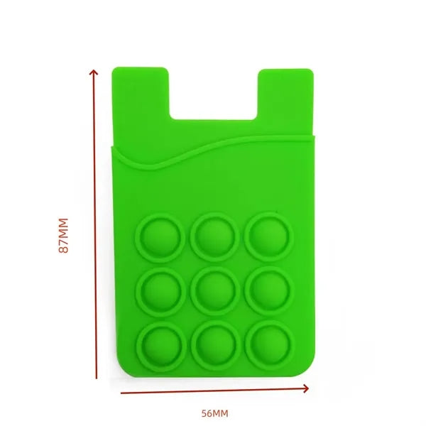 Silicone Card Holder Cell Phone Back Sticker