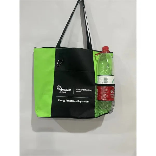 600D Oxfal Cloth Shopping Tote Bags w/ Zipper closure
