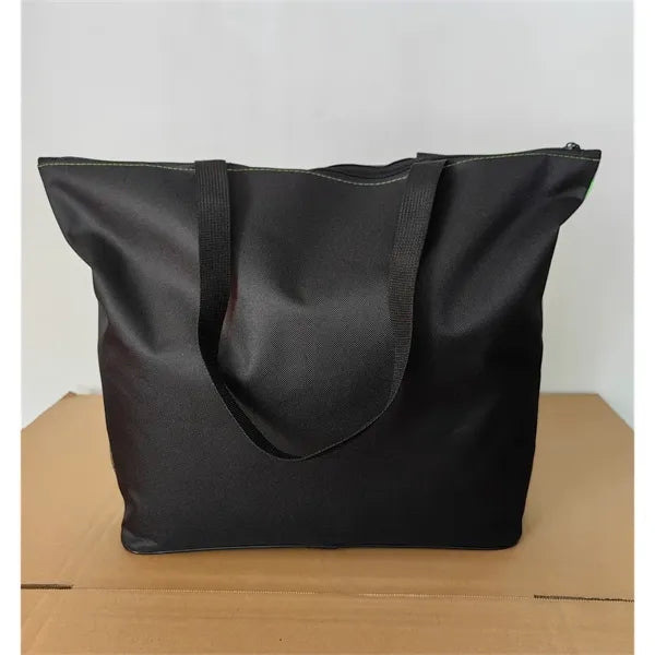 600D Oxfal Cloth Shopping Tote Bags w/ Zipper closure