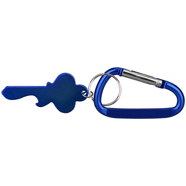Key Shape Bottle Opener KeyRing with Carabiner