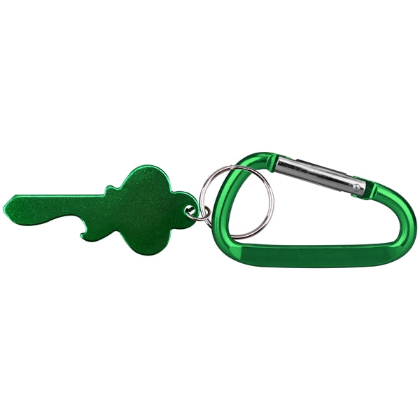 Key Shape Bottle Opener KeyRing with Carabiner