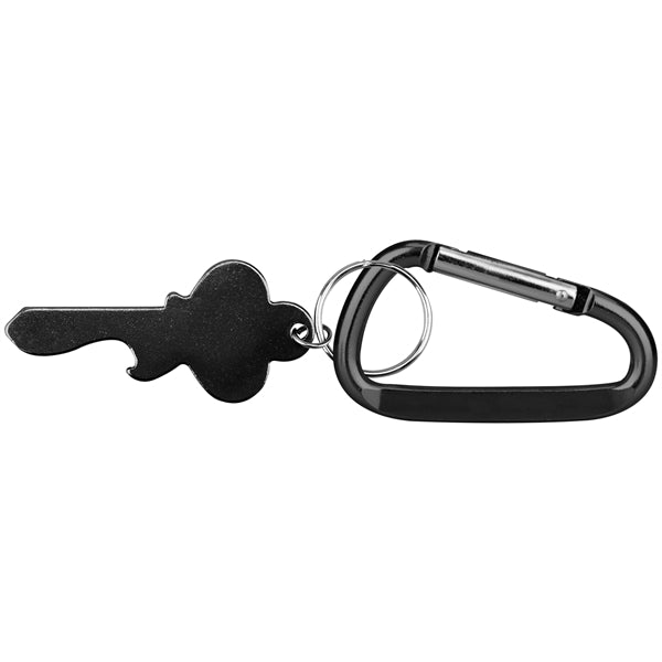 Key Shape Bottle Opener KeyRing with Carabiner