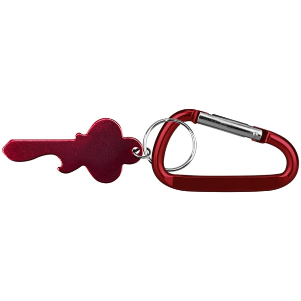 Key Shape Bottle Opener KeyRing with Carabiner