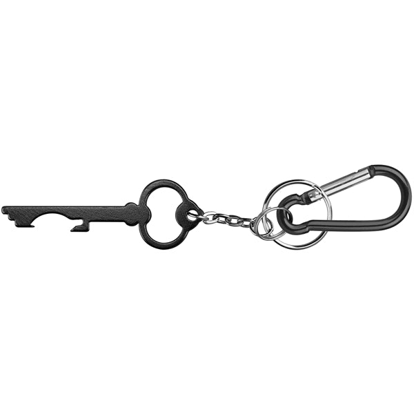 Key Shaped Aluminum Bottle Opener with Keychain & Carabiner