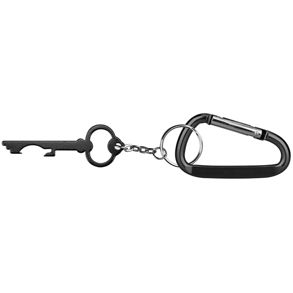 Key Shaped Aluminum Bottle Opener with KeyChain & Carabiner