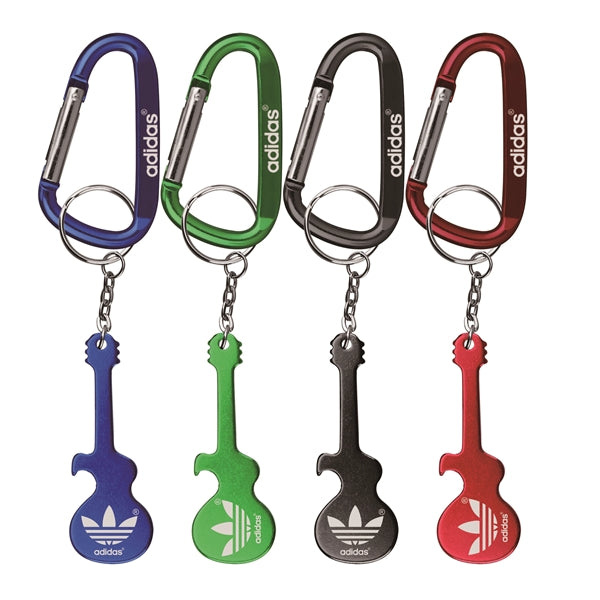 Guitar Shaped Bottle Opener with Key Chain & Carabiner