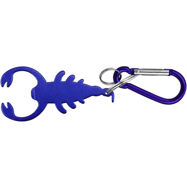 Scorpion Shape Bottle Opener with key ring & carabiner