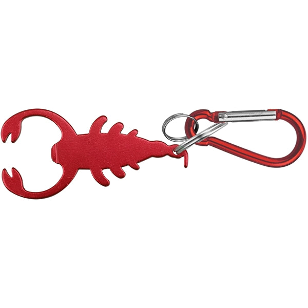 Scorpion Shape Bottle Opener with key ring & carabiner