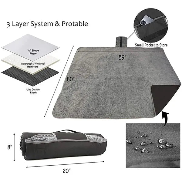 Logo Outdoor Waterproof Blanket