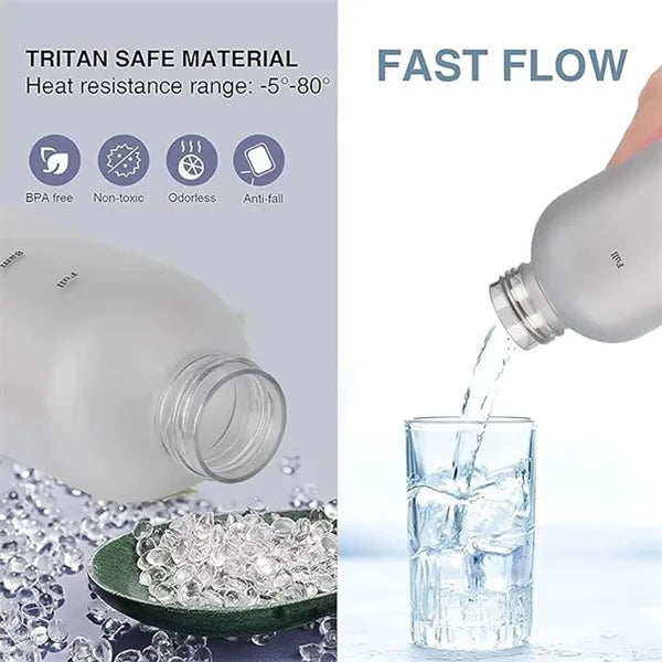 32oz Motivational Water Bottle with Time Marker to Drink