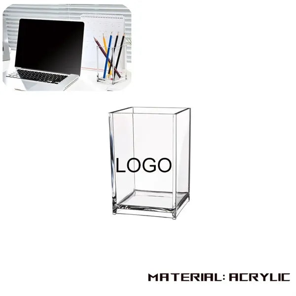Clear Acrylic Rectangular Pen Holder