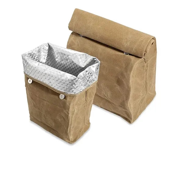 Waxed Canvas Insulated Lunch Bag