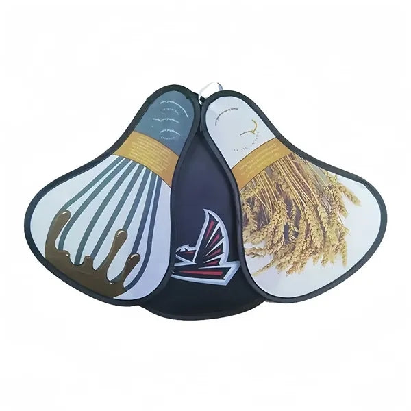 Folding Frisbee gourd-shaped polyester fan