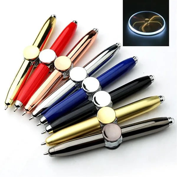 LED Lighted Fidget Spinner Metal Pen