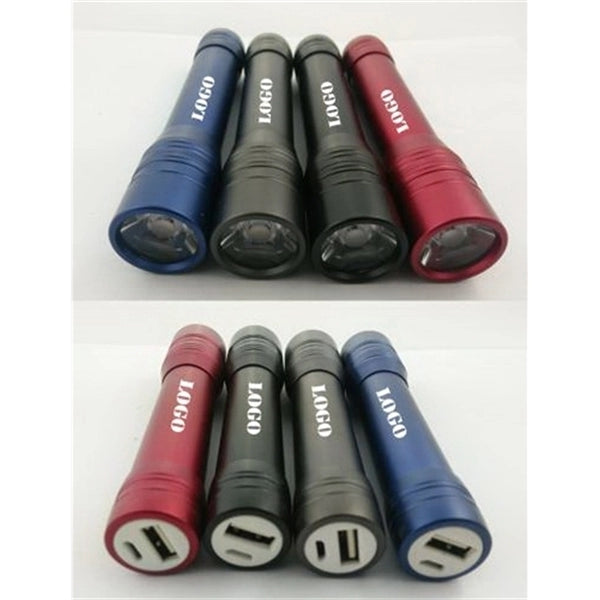 2000mAh power bank with flashlight