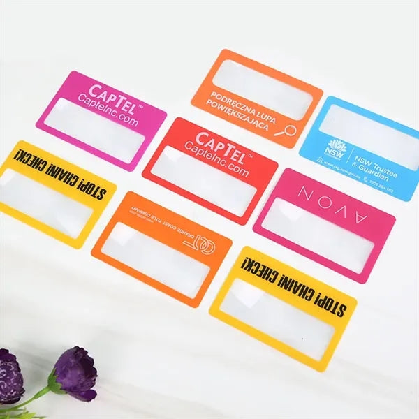 Pocket Credit Card Magnifier Wallet Purse Magnifying Glass