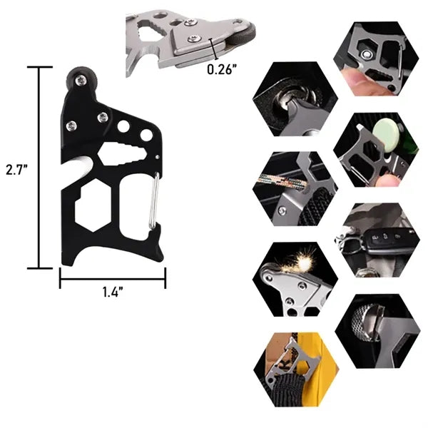 Carabiner Multi-Function 10-in-1 Tool
