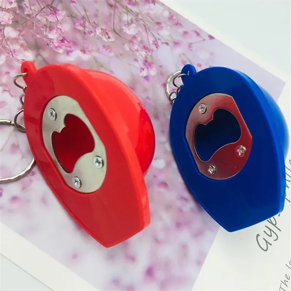 Safety Helmet Keychain With Flashlight