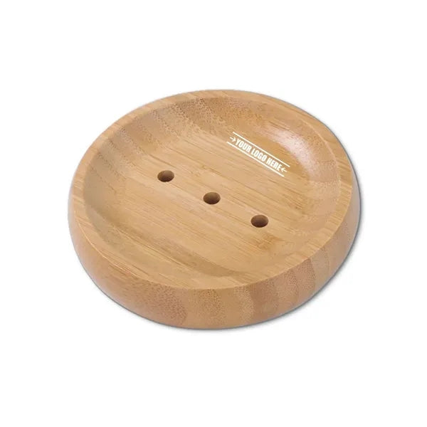 Bamboo Wood Dish Bar Soap Holder for Shower