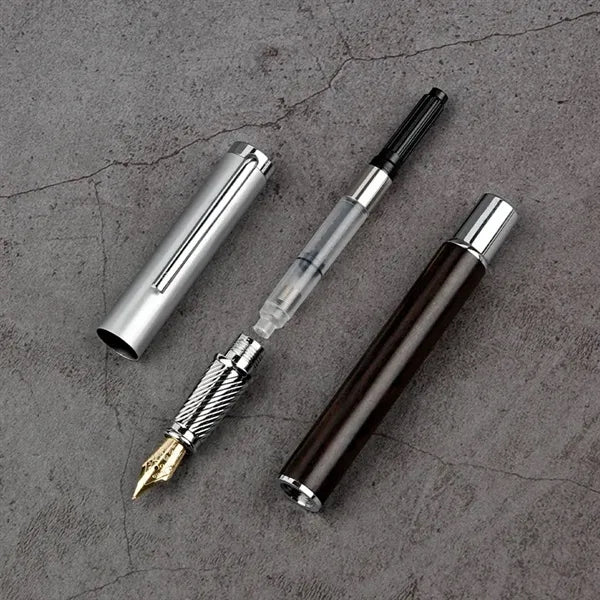 Metal and Wood Fountain Pen for Business Writing