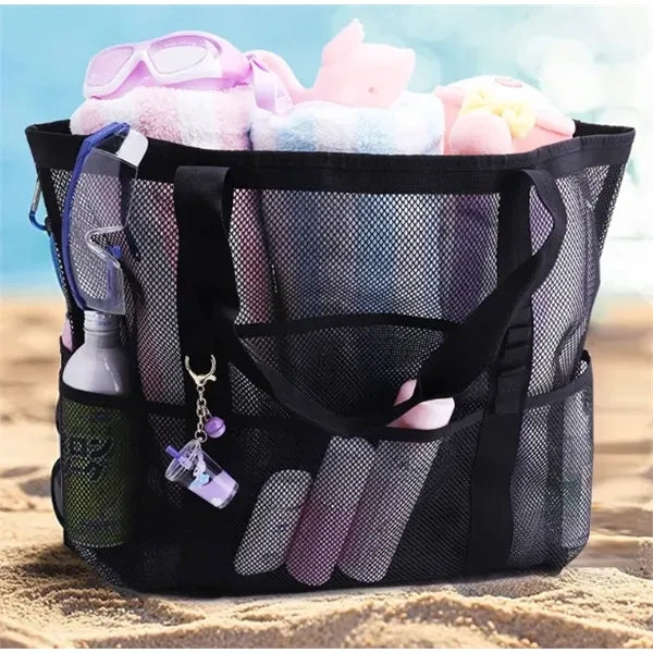 Large Mesh Beach Bag w/ Multiple Pockets