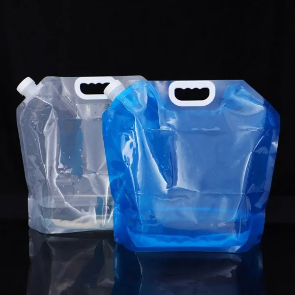 Clear Plastic Storage Jug Collapsible Water Container Bag