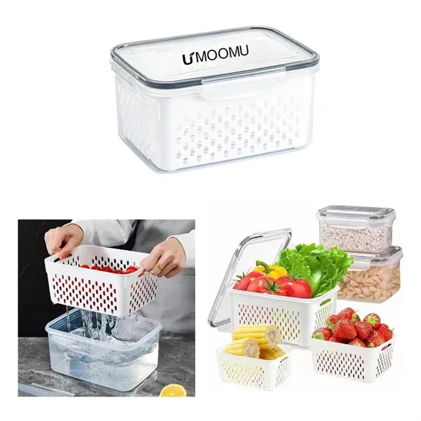 Removable Colander Plastic Refrigerator Organizer