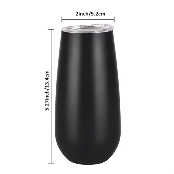 12 Oz Insulated Wine Cup Stainless Steel Tumbler with Lid